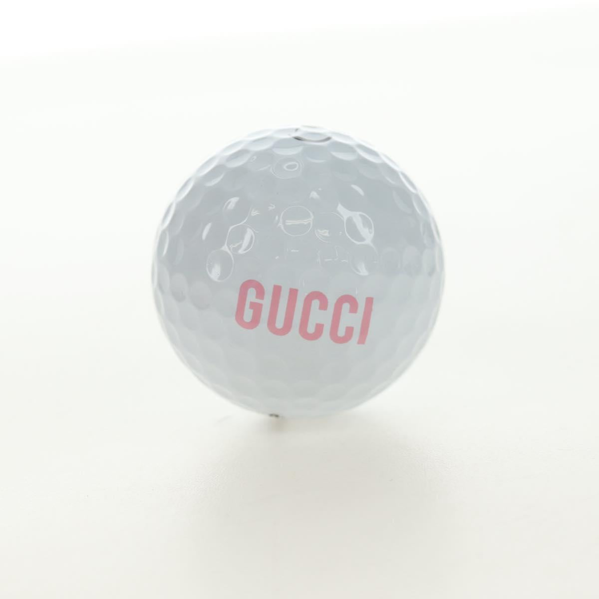 GUCCI Golf Ball Set Rubber White Auth bs36003M