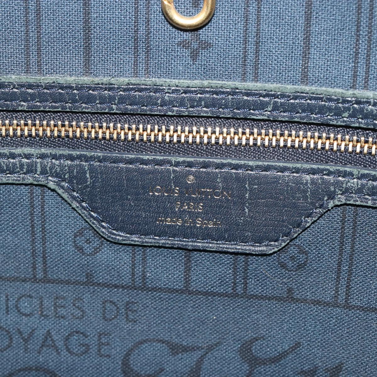LOUIS VUITTON Monogram Idylle Neverfull MM Bag Gray Uncle M40514 LV Auth bs36008