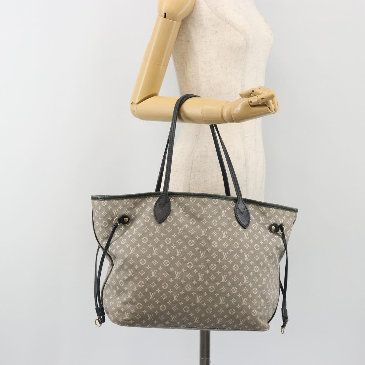 LOUIS VUITTON Monogram Idylle Neverfull MM Bag Gray Uncle M40514 LV Auth bs36008