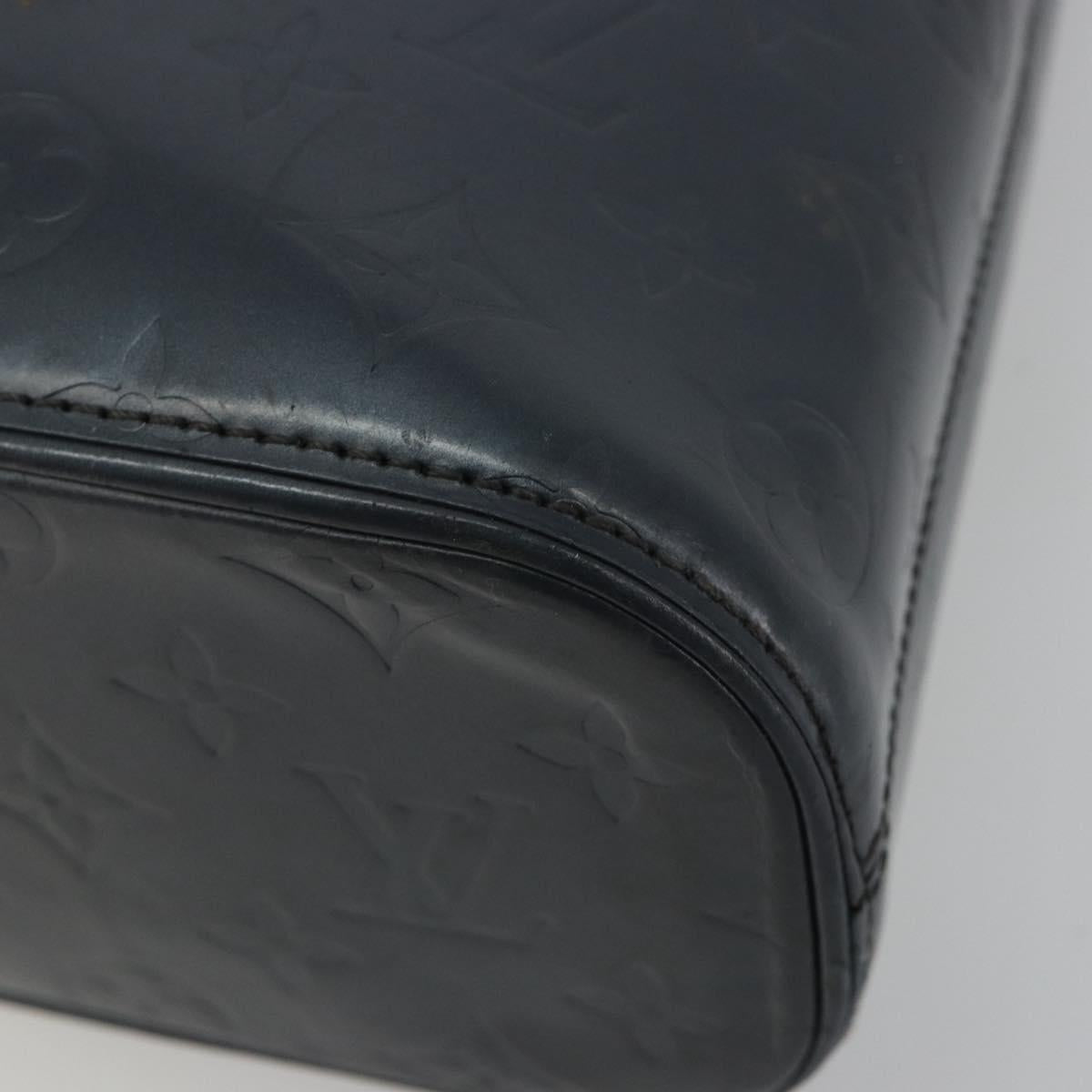 LOUIS VUITTON Monogram Mat Sutter Shoulder Bag Blue M55165 LV Auth bs36009