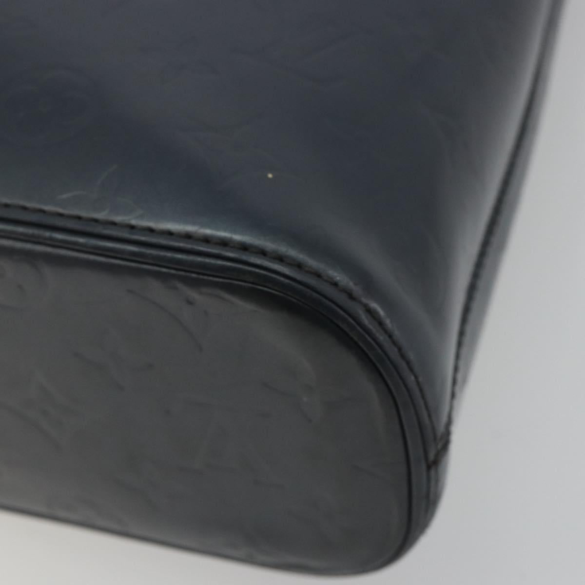 LOUIS VUITTON Monogram Mat Sutter Shoulder Bag Blue M55165 LV Auth bs36009