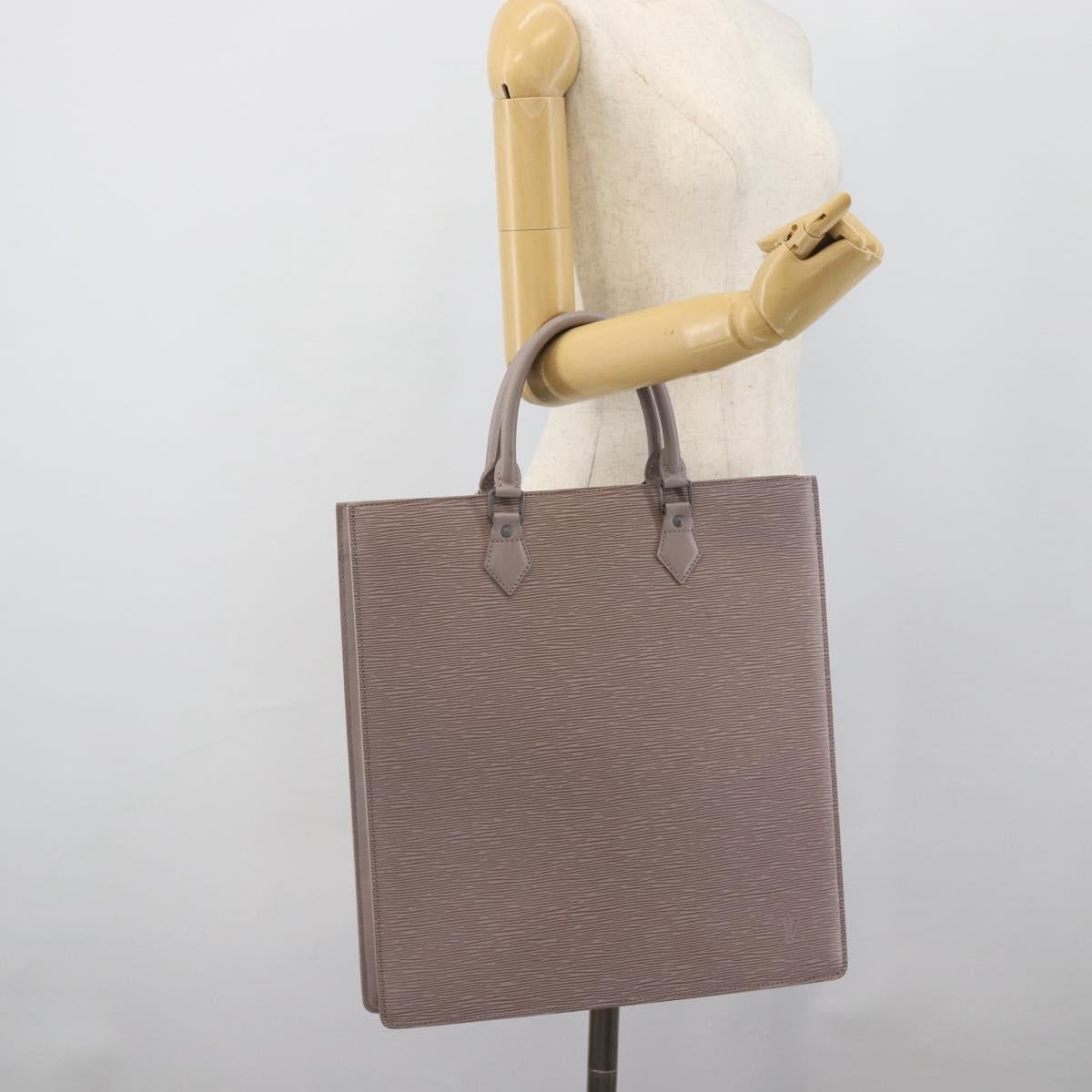 LOUIS VUITTON Epi Sac Plat Hand Bag Lilac M5207B LV Auth bs36010