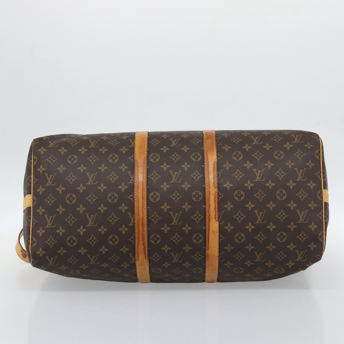LOUIS VUITTON Monogram Keepall Bandouliere 55 Boston Bag M41414 LV Auth bs36013
