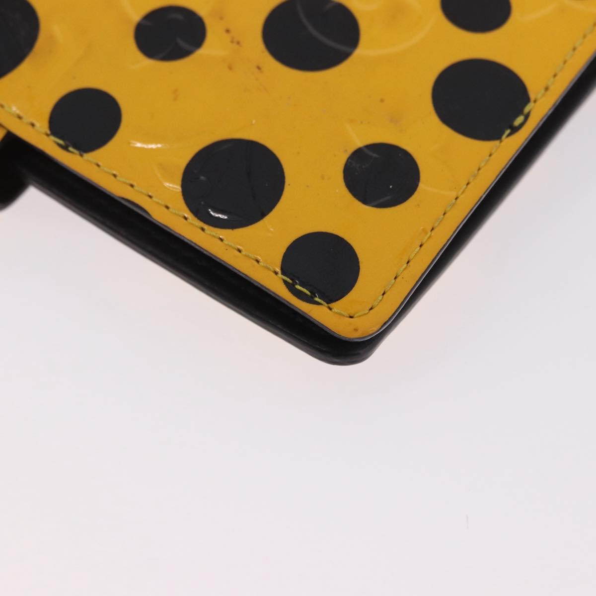 LOUIS VUITTON Monogram Vernis Dot Agenda PM Cover Yellow M91517 LV Auth bs36015