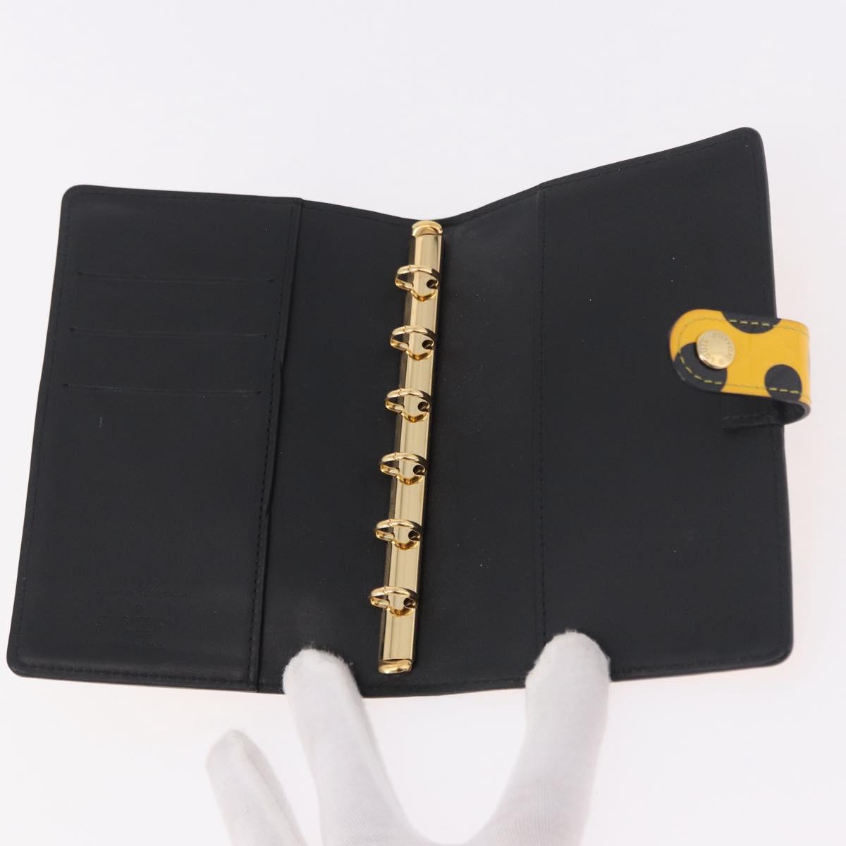 LOUIS VUITTON Monogram Vernis Dot Agenda PM Cover Yellow M91517 LV Auth bs36015