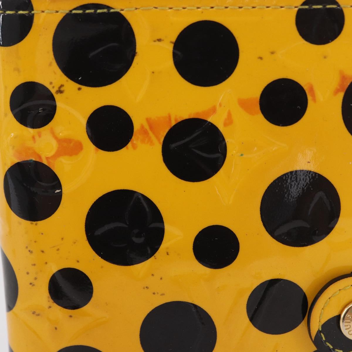 LOUIS VUITTON Monogram Vernis Dot Agenda PM Cover Yellow M91517 LV Auth bs36015
