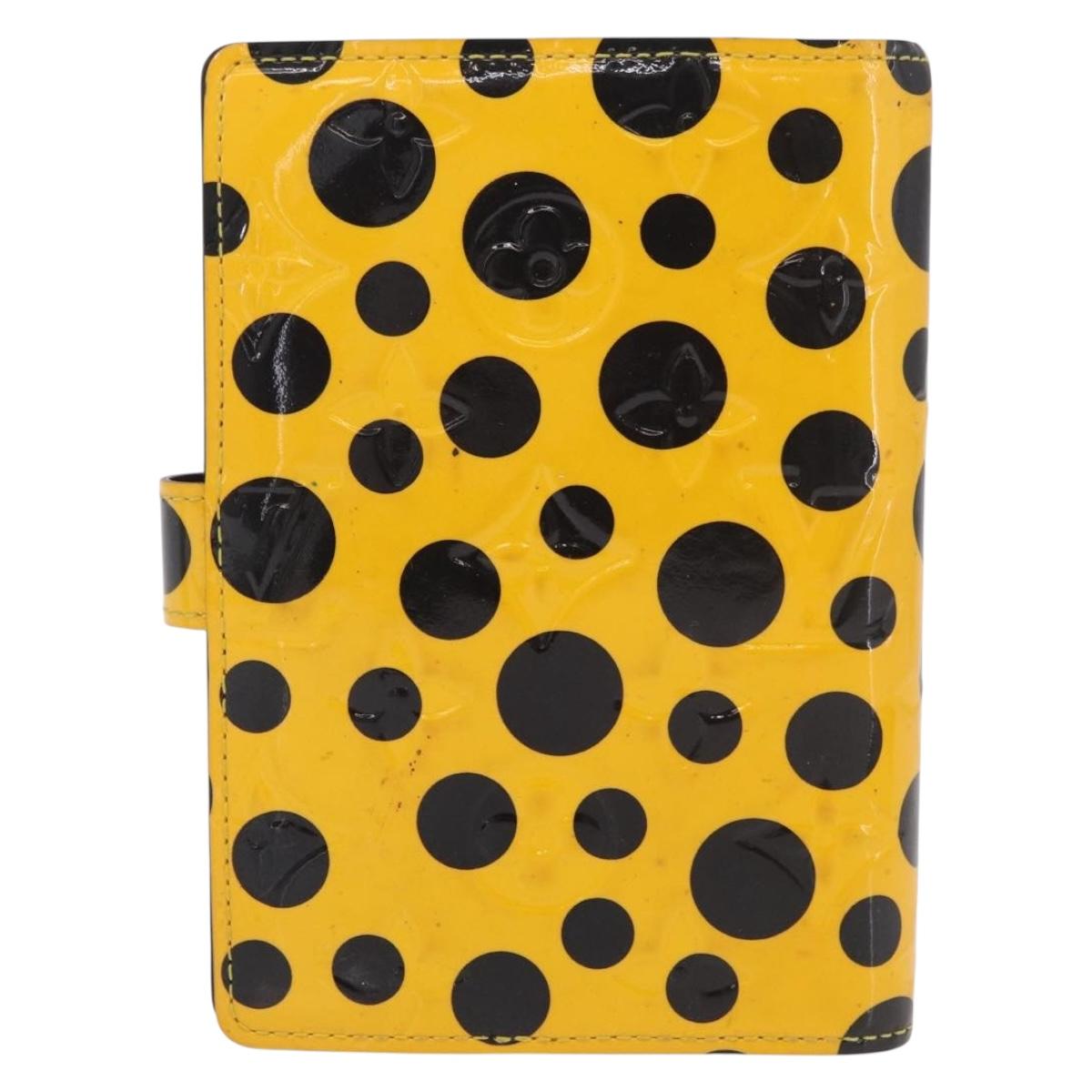 LOUIS VUITTON Monogram Vernis Dot Agenda PM Cover Yellow M91517 LV Auth bs36015
