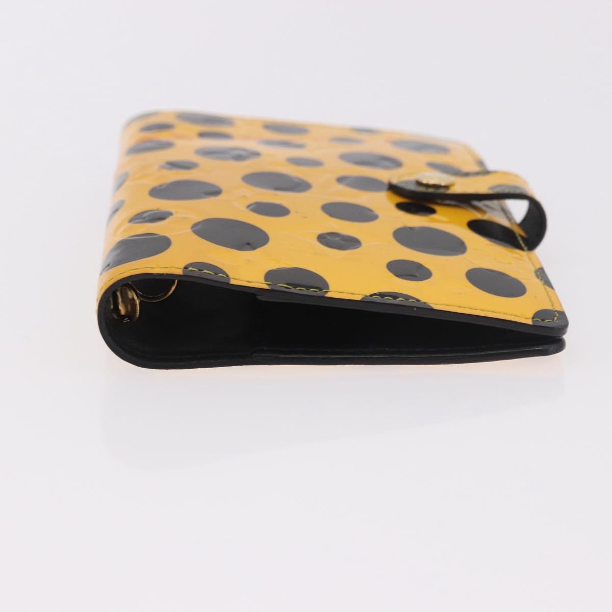 LOUIS VUITTON Monogram Vernis Dot Agenda PM Cover Yellow M91517 LV Auth bs36015