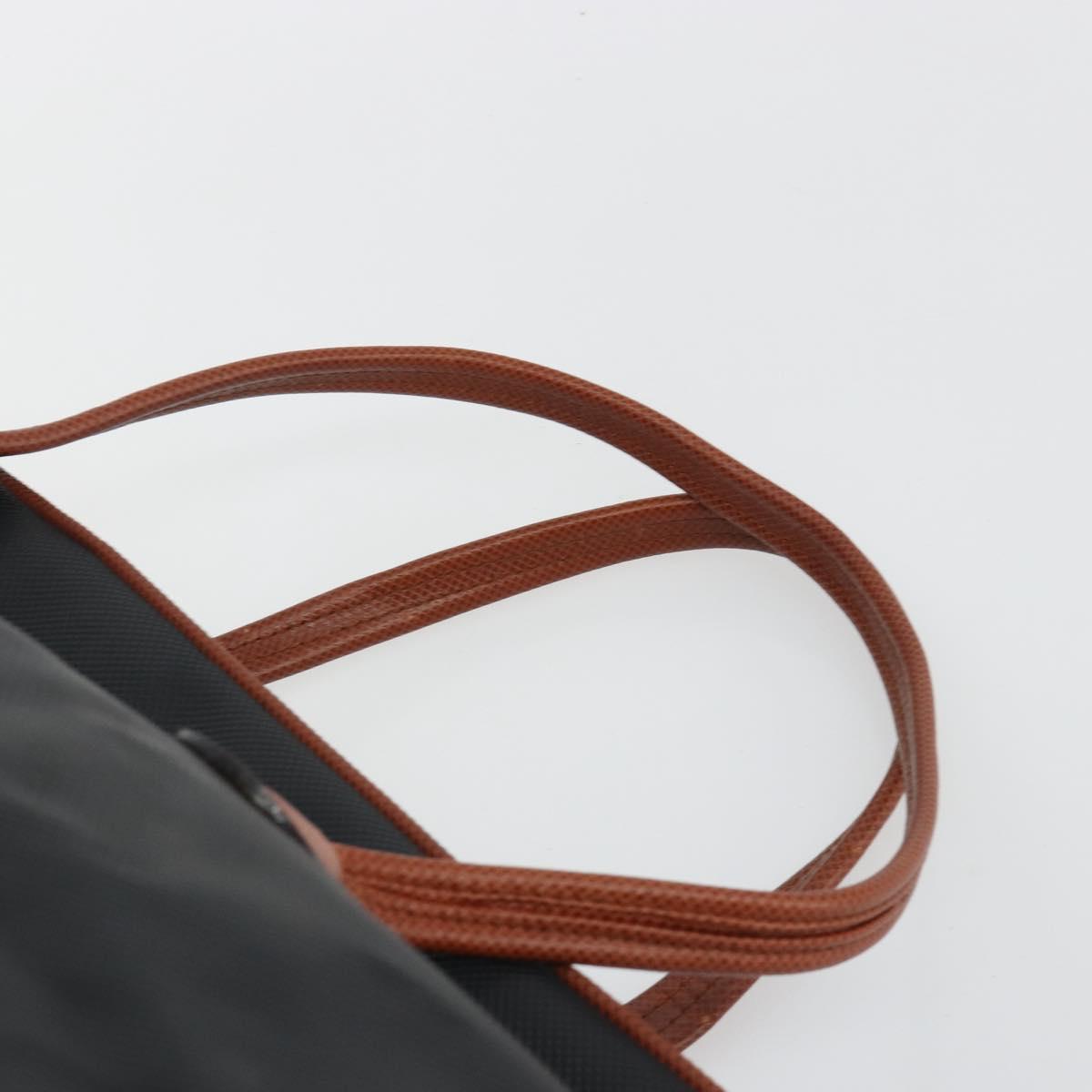 BOTTEGA VENETA Boston Bag PVC Canvas Black Gold Auth bs36018