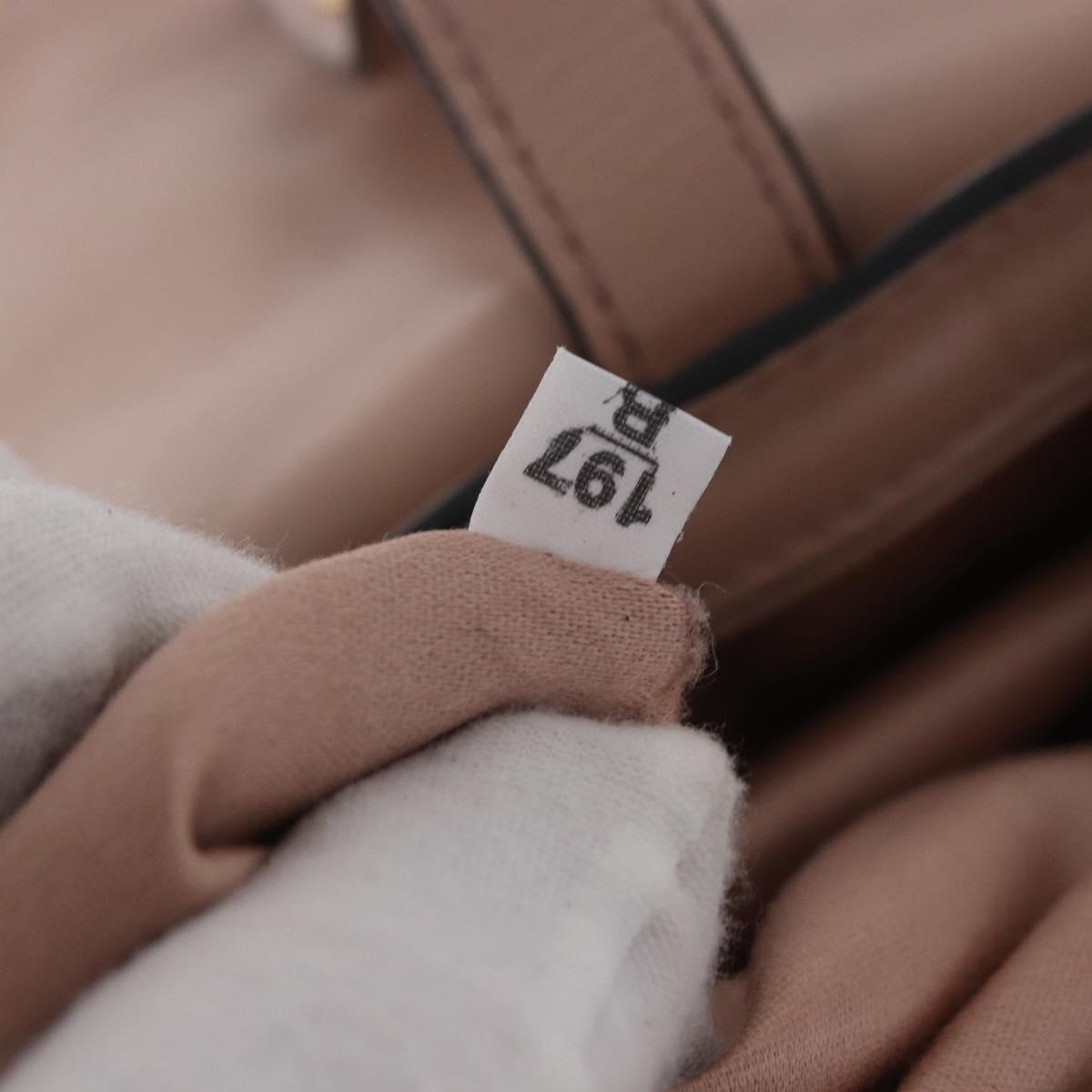 Miu Miu Hand Bag Leather 2way Pink Gold Auth bs36019A