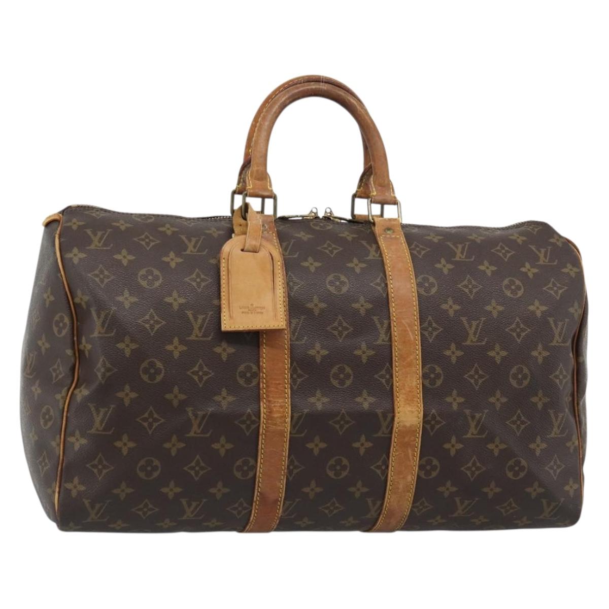 LOUIS VUITTON Monogram Keepall 45 Boston Bag M41428 LV Auth bs36028