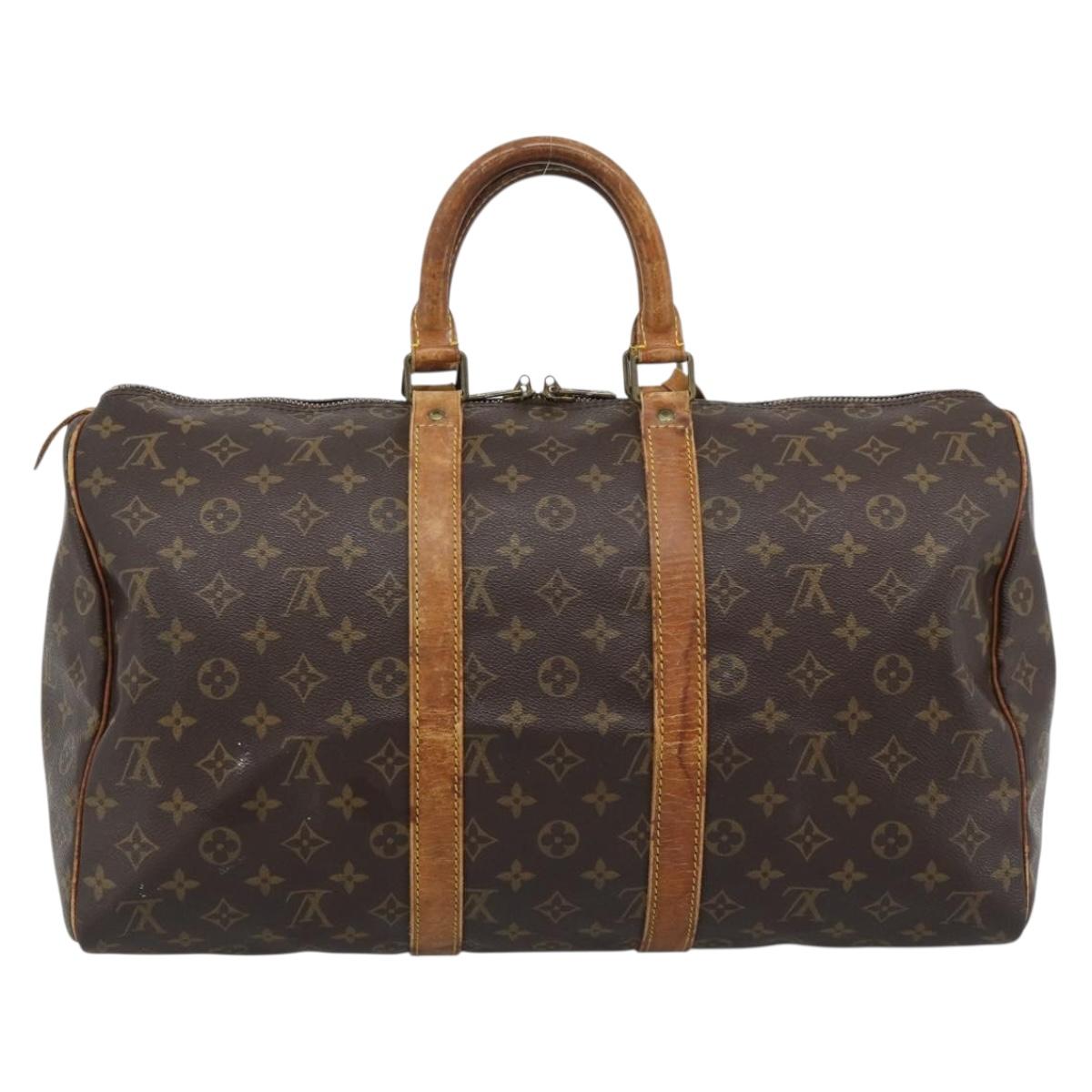 LOUIS VUITTON Monogram Keepall 45 Boston Bag M41428 LV Auth bs36028
