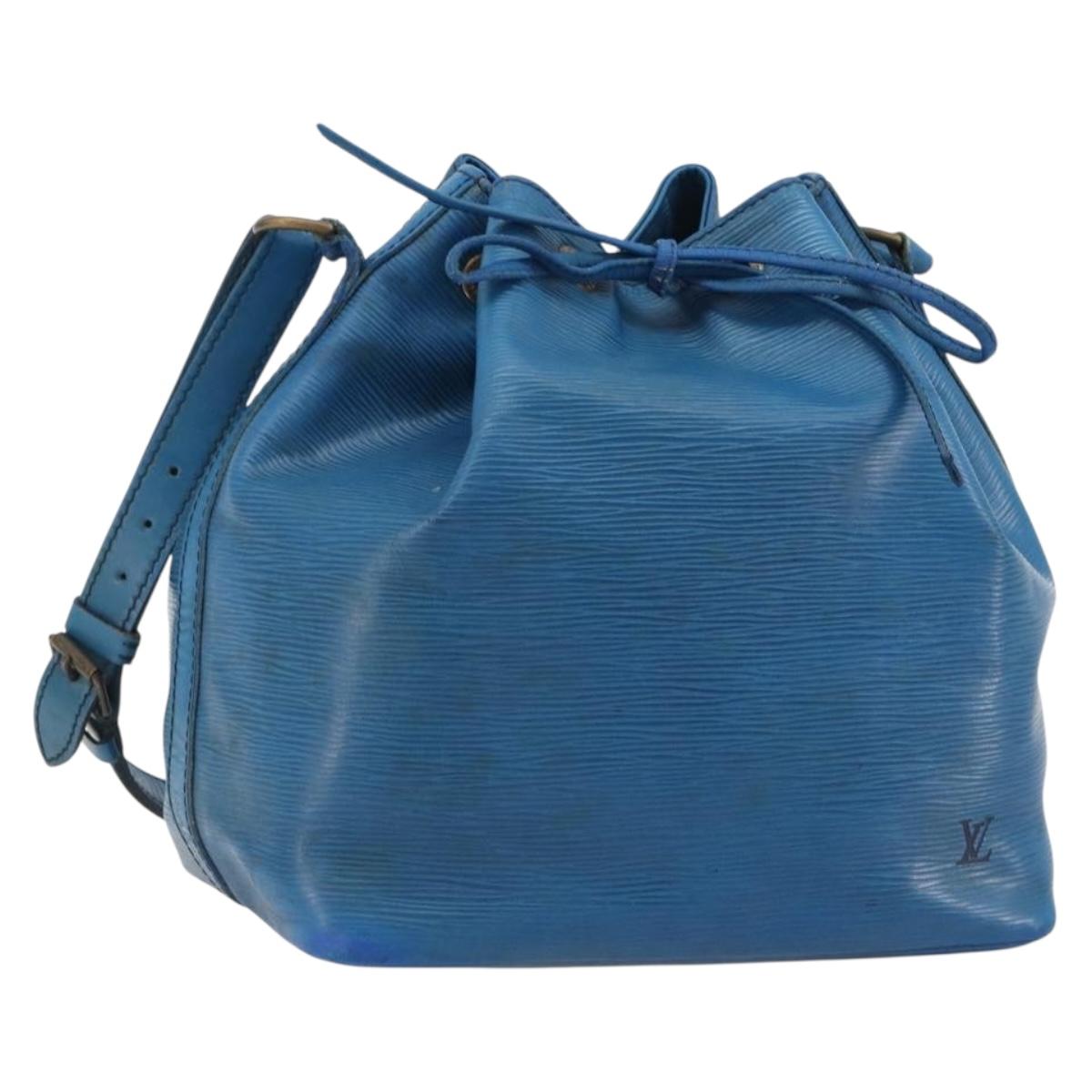 LOUIS VUITTON Epi Petit Noe Shoulder Bag Blue M44105 LV Auth bs36036