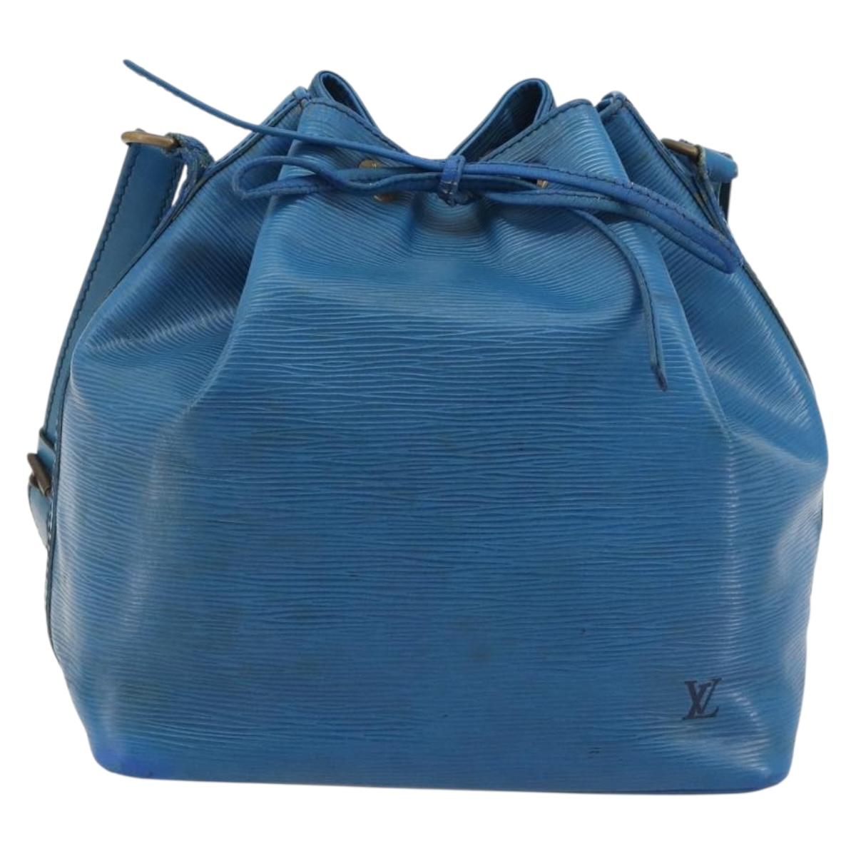 LOUIS VUITTON Epi Petit Noe Shoulder Bag Blue M44105 LV Auth bs36036