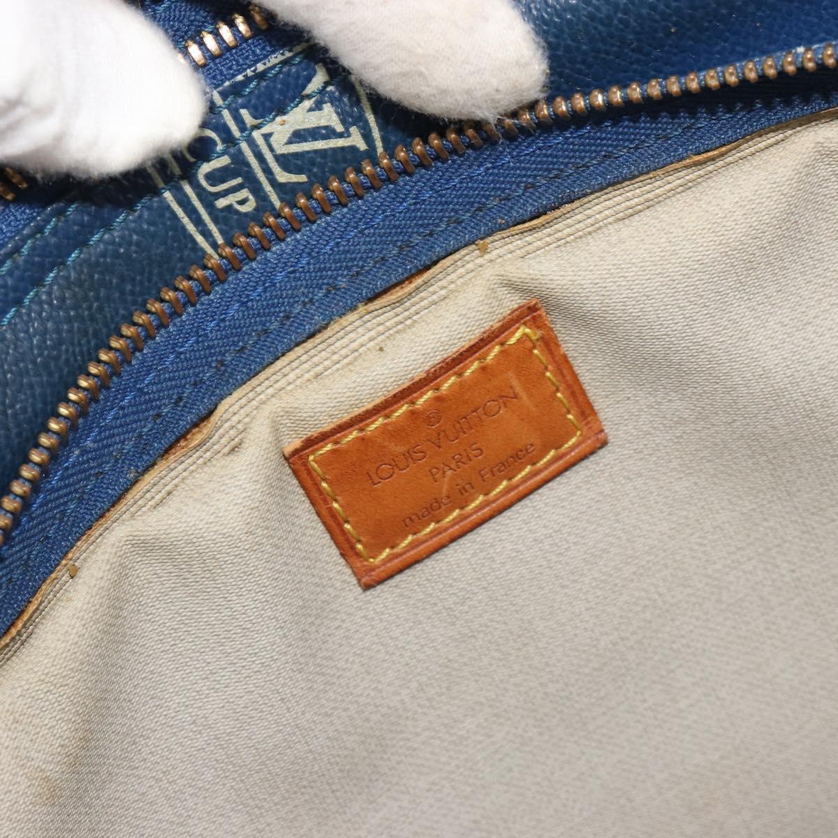 LOUIS VUITTON LV Cup Sac Cowes Bag Coated Canvas Blue M80008 LV Auth bs36041