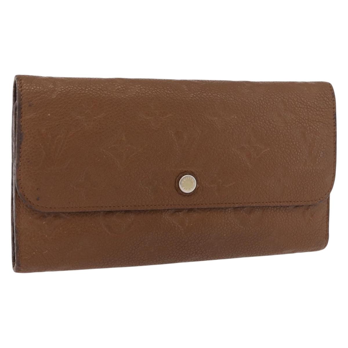 LOUIS VUITTON Empreinte Portefeuille Virtuose Wallet Brown LV Auth bs36043