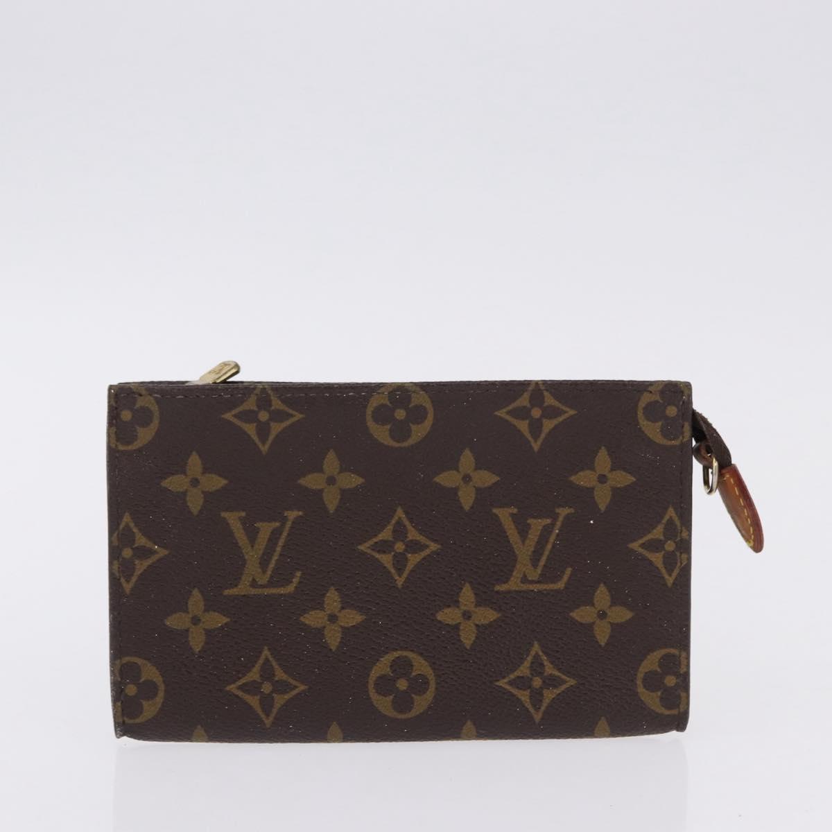 LOUIS VUITTON Monogram Bucket PM Accessory Pouch 2 Set LV Auth bs36044