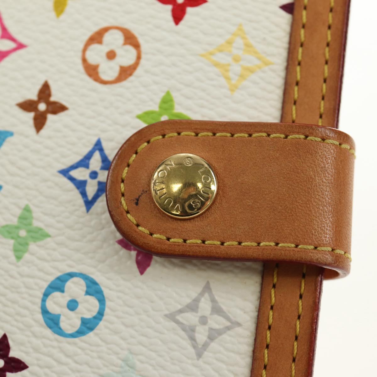 LOUIS VUITTON Monogram Multicolor Agenda PM Planner White R21074 Auth bs36046M