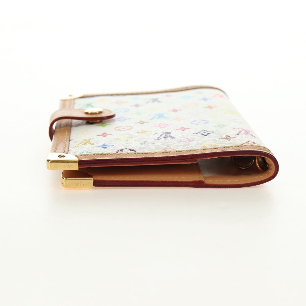 LOUIS VUITTON Monogram Multicolor Agenda PM Planner White R21074 Auth bs36046M
