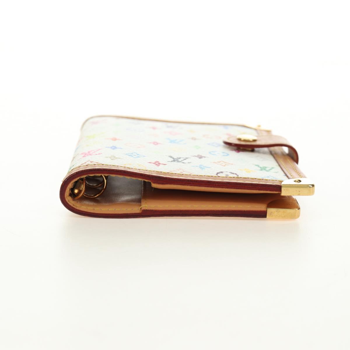 LOUIS VUITTON Monogram Multicolor Agenda PM Planner White R21074 Auth bs36046M