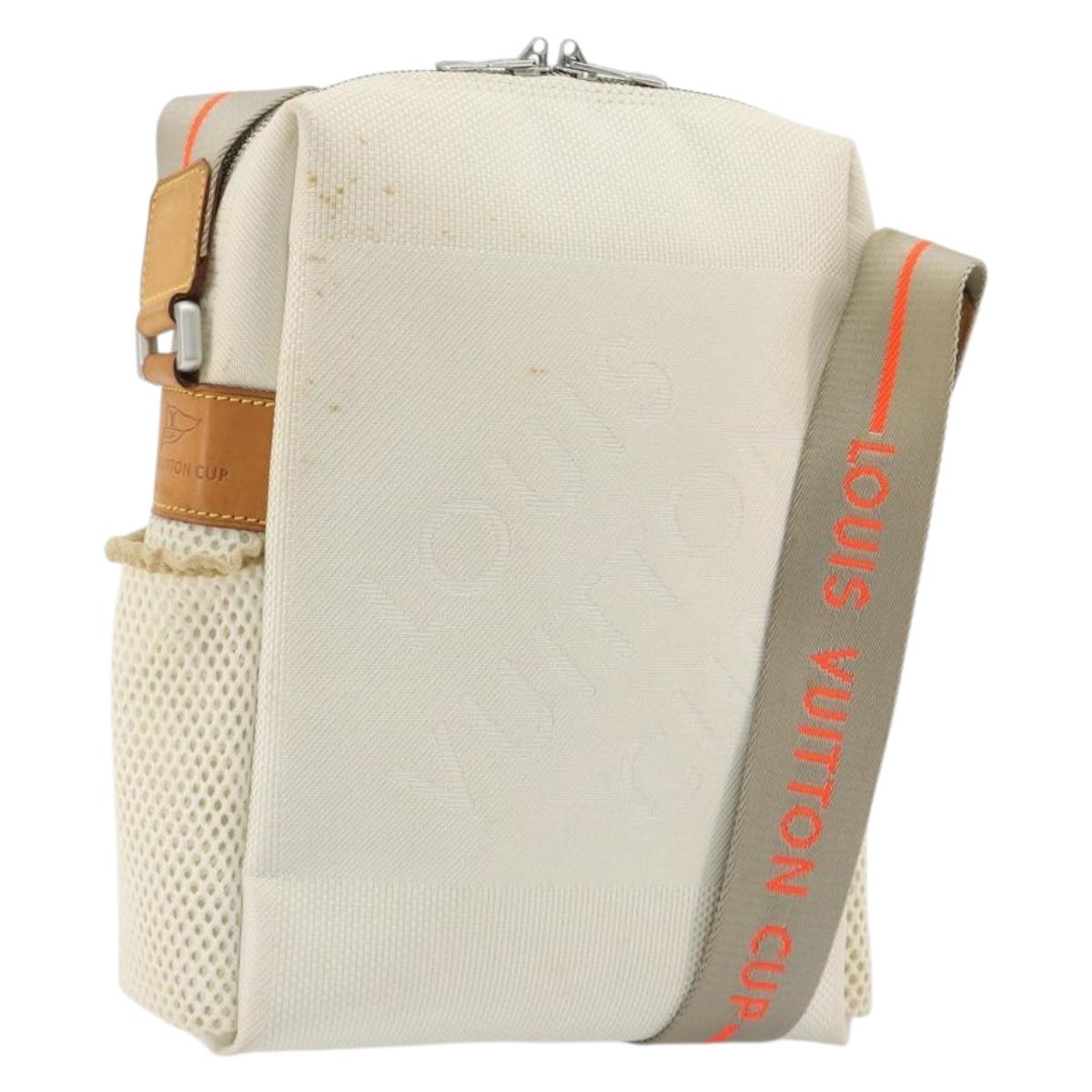 LOUIS VUITTON Damier Geant LV Cup Weatherly Bag White M80637 LV Auth bs36050