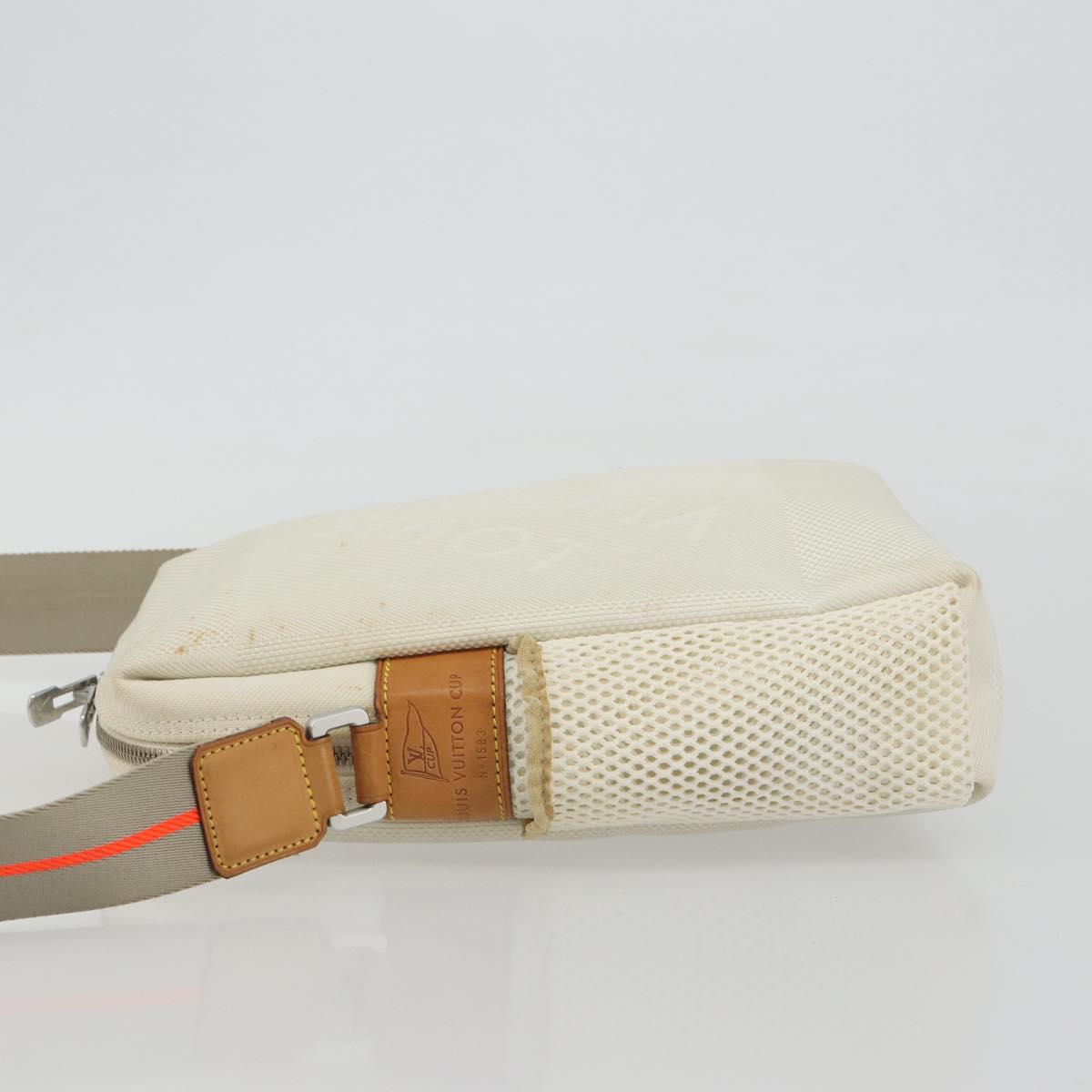 LOUIS VUITTON Damier Geant LV Cup Weatherly Bag White M80637 LV Auth bs36050