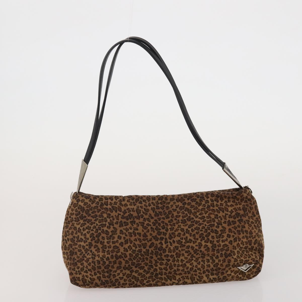 BOTTEGA VENETA Shoulder Bag Nylon 2 Set Brown Auth bs36052