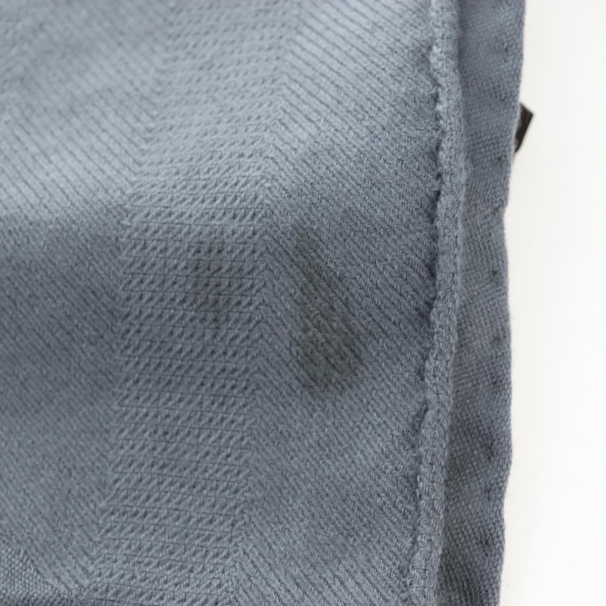 HERMES New Libris Stole Cashmere Gray Auth bs36055