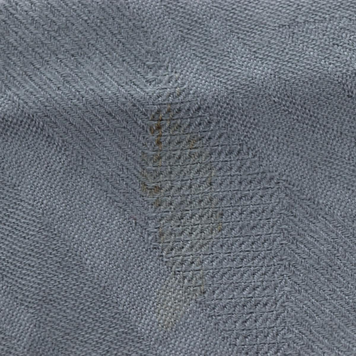 HERMES New Libris Stole Cashmere Gray Auth bs36055
