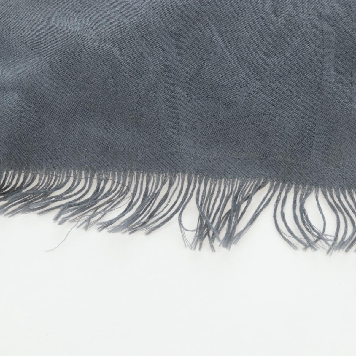 HERMES New Libris Stole Cashmere Gray Auth bs36055