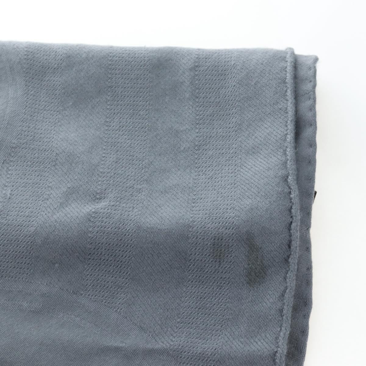 HERMES New Libris Stole Cashmere Gray Auth bs36055