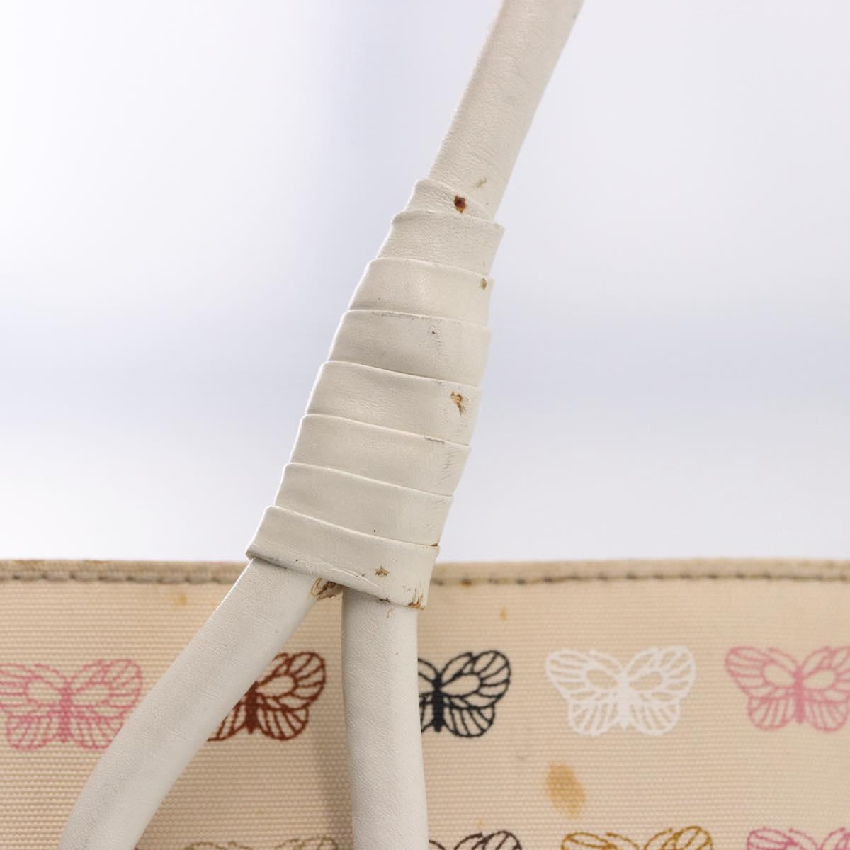 BOTTEGAVENETA Tote Bag Canvas Beige Gold Auth bs36067
