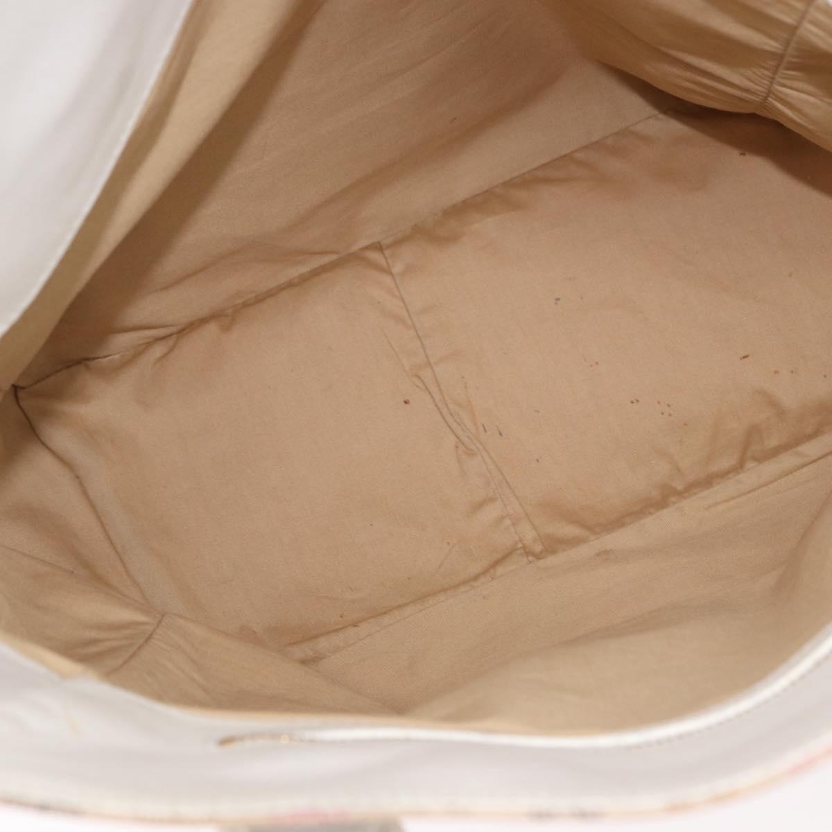 BOTTEGAVENETA Tote Bag Canvas Beige Gold Auth bs36067