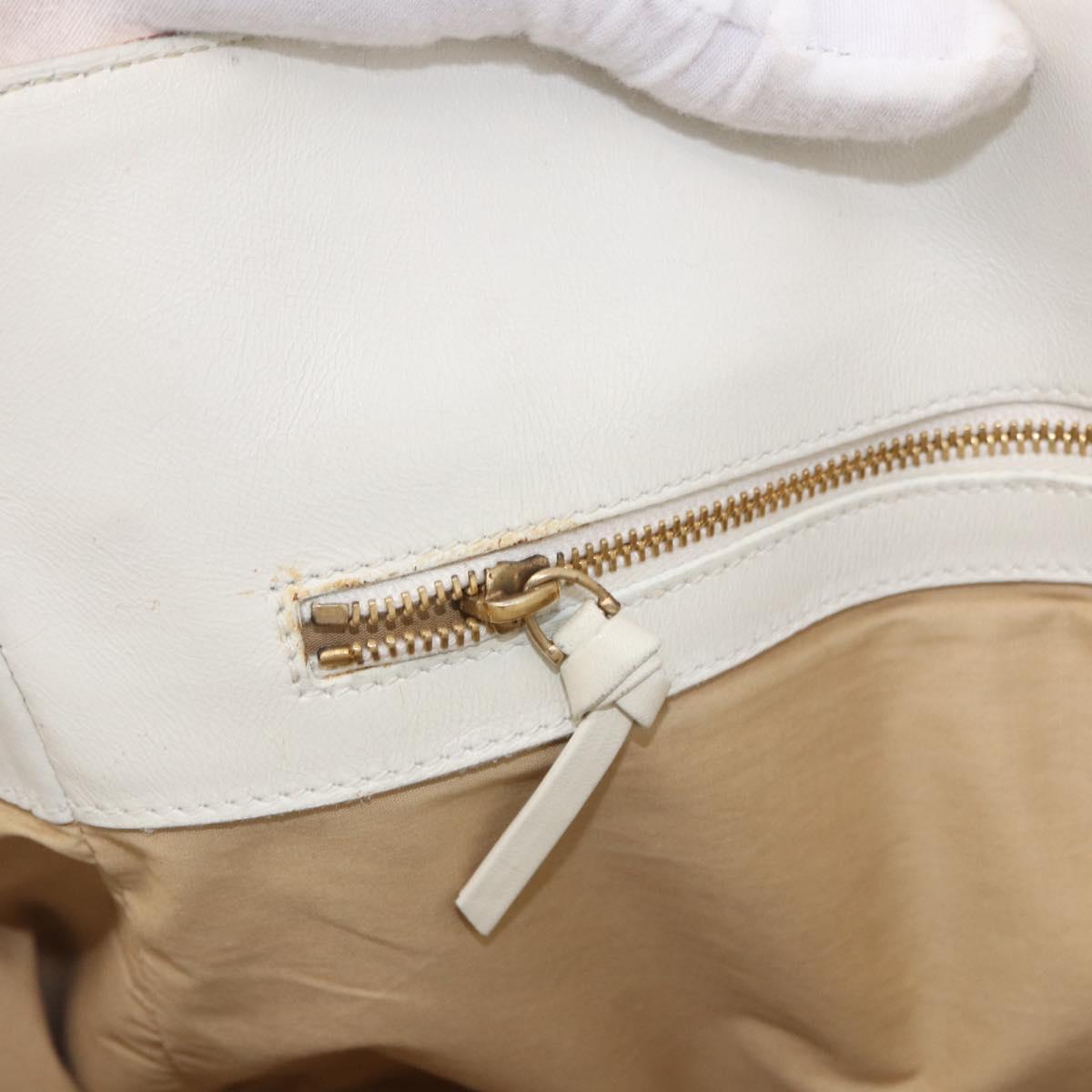 BOTTEGAVENETA Tote Bag Canvas Beige Gold Auth bs36067