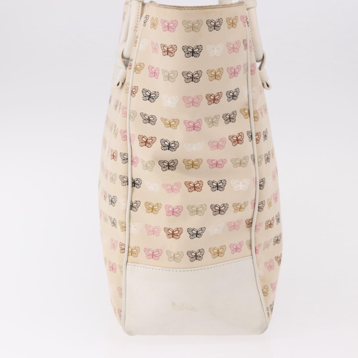 BOTTEGAVENETA Tote Bag Canvas Beige Gold Auth bs36067