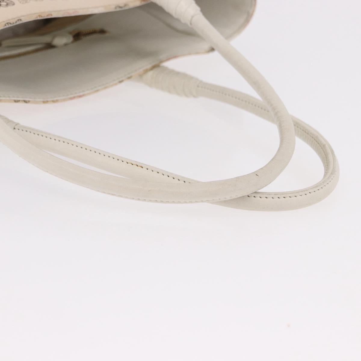 BOTTEGAVENETA Tote Bag Canvas Beige Gold Auth bs36067