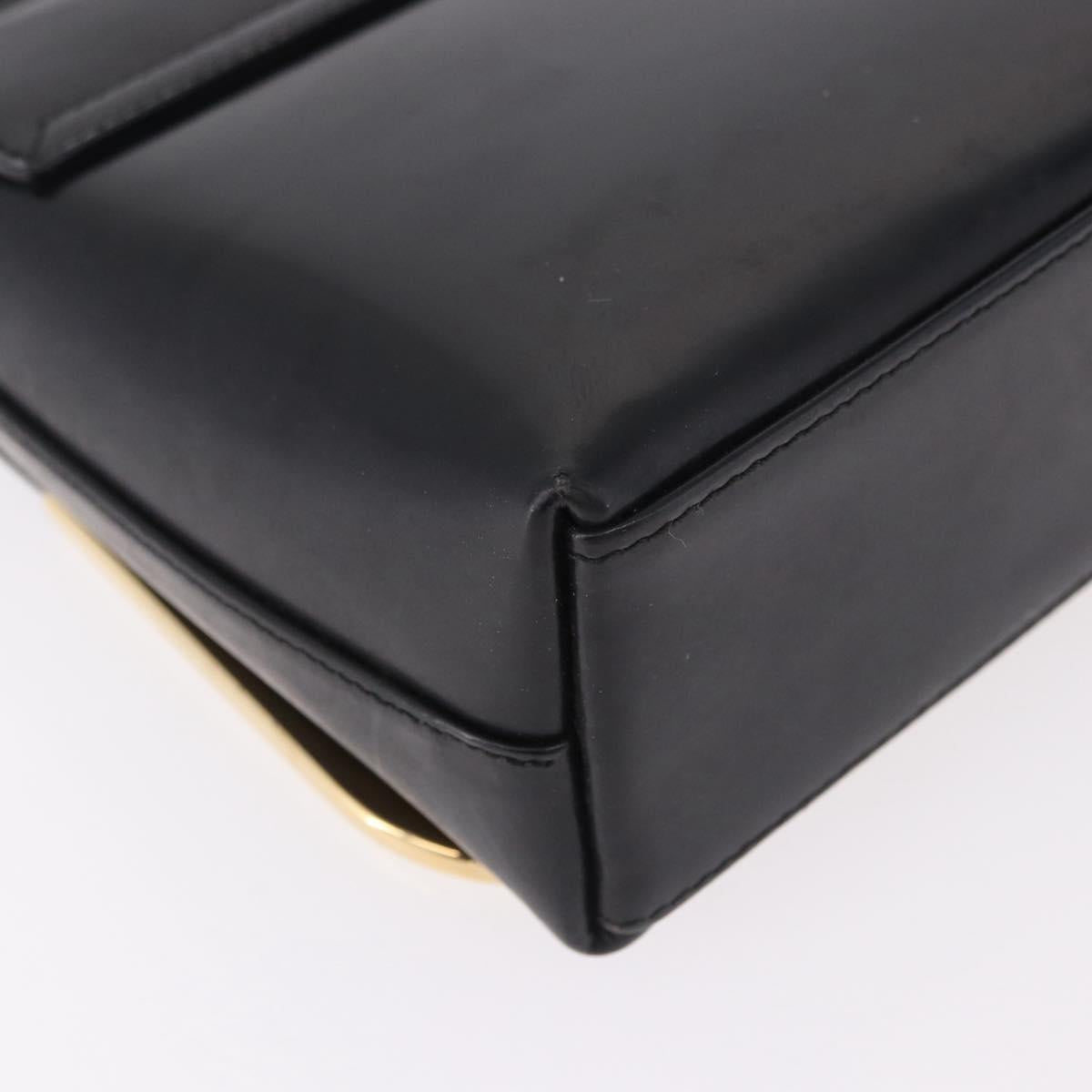 GUCCI Shoulder Bag Patent Leather Black Gold 007 2113 0278 Auth bs36081