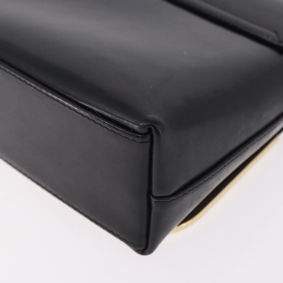 GUCCI Shoulder Bag Patent Leather Black Gold 007 2113 0278 Auth bs36081