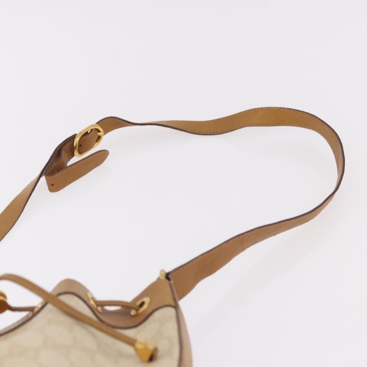 GUCCI GG Supreme Shoulder Bag PVC Beige Gold 164 02 034 Auth bs36082