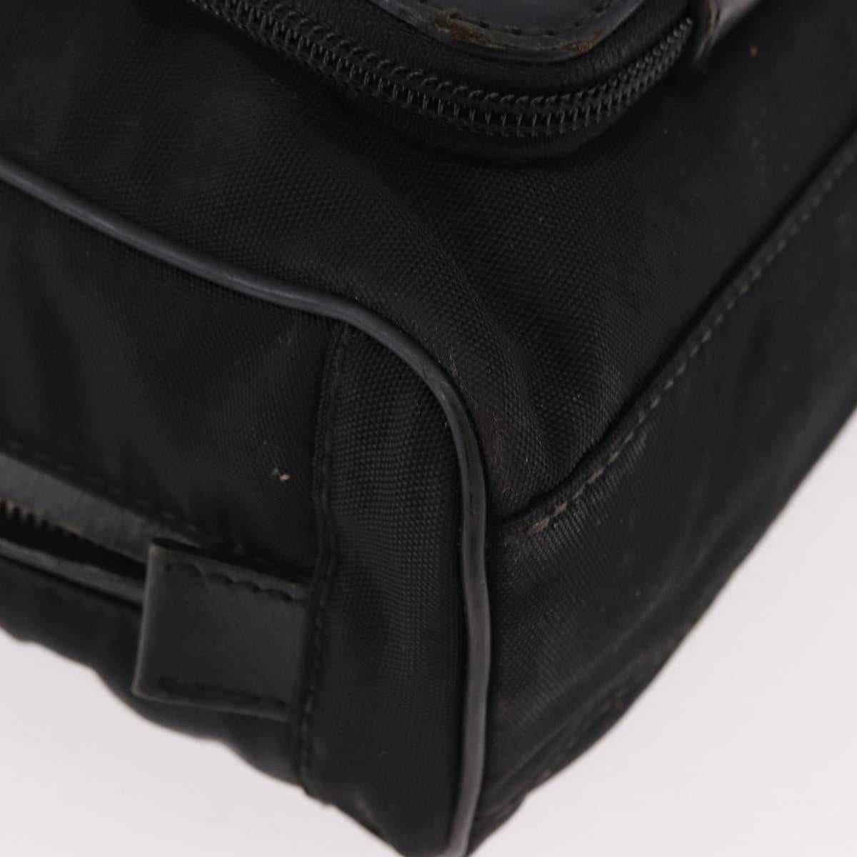 GUCCI Hand Bag Canvas Black Silver Auth bs36102