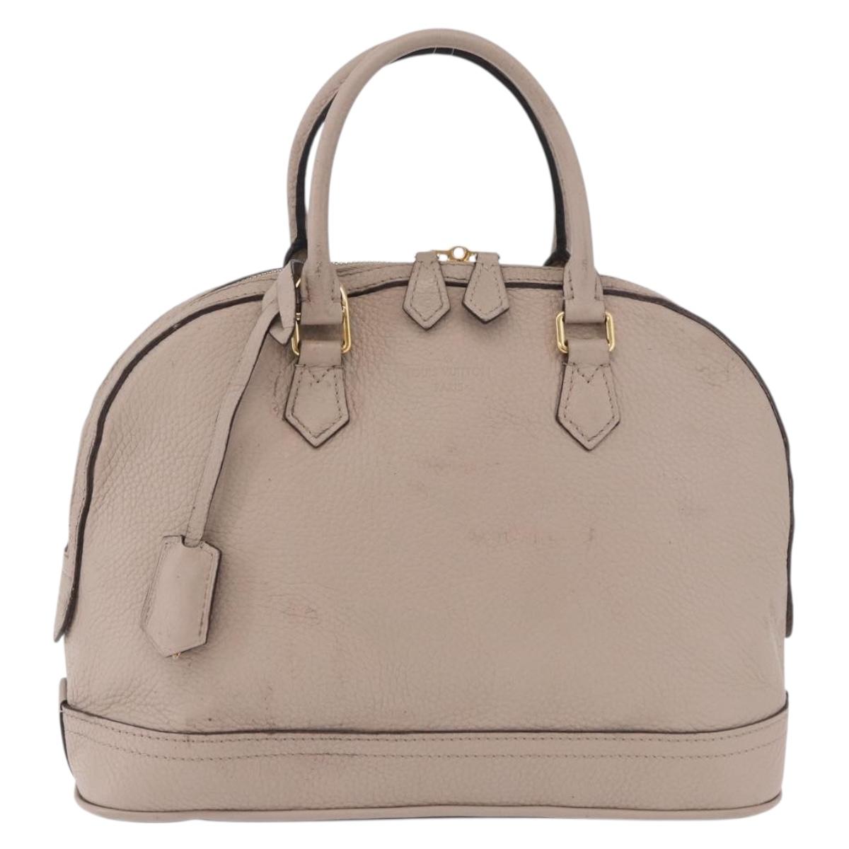 LOUIS VUITTON Parnasea Alma PM Hand Bag Leather Galet M48892 LV Auth bs36103