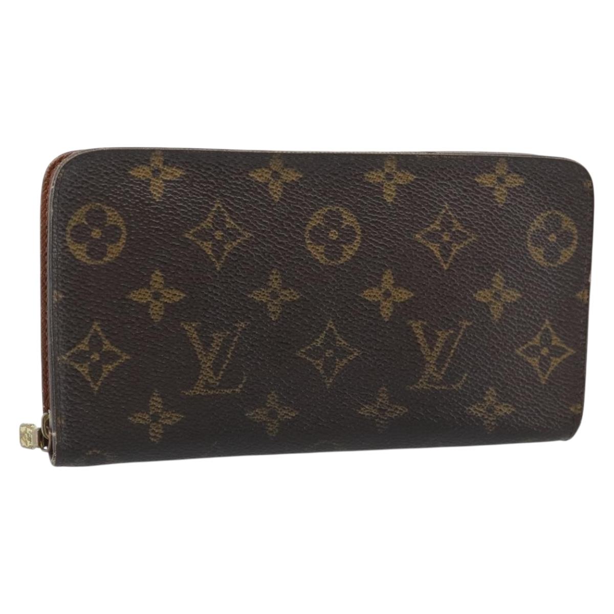 LOUIS VUITTON Monogram Porte Monnaie Zip Long Wallet M61727 LV Auth bs36107