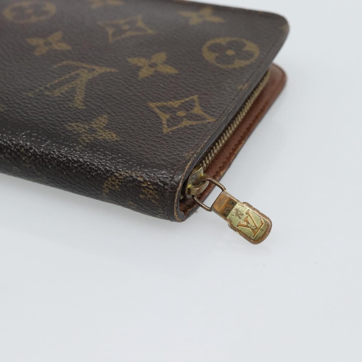 LOUIS VUITTON Monogram Porte Monnaie Zip Long Wallet M61727 LV Auth bs36107