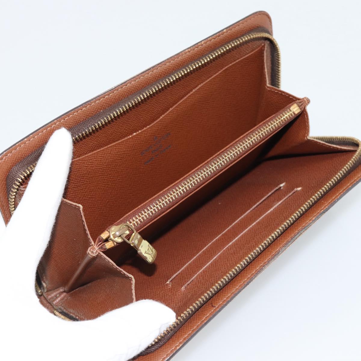 LOUIS VUITTON Monogram Porte Monnaie Zip Long Wallet M61727 LV Auth bs36107