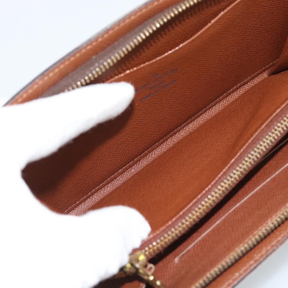 LOUIS VUITTON Monogram Porte Monnaie Zip Long Wallet M61727 LV Auth bs36107