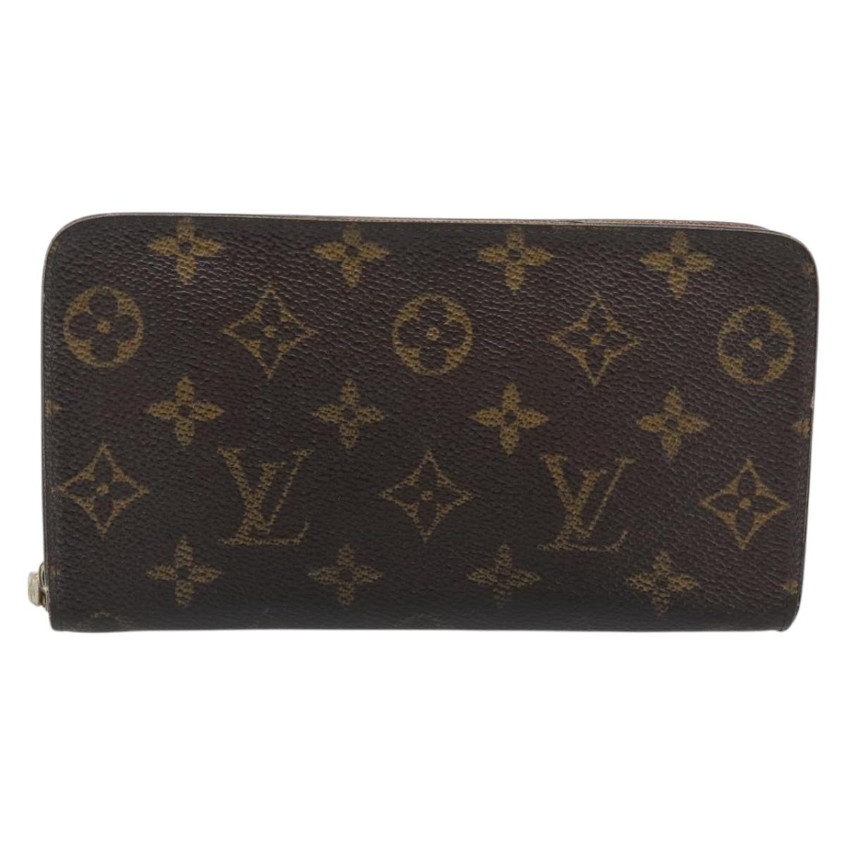LOUIS VUITTON Monogram Porte Monnaie Zip Long Wallet M61727 LV Auth bs36107
