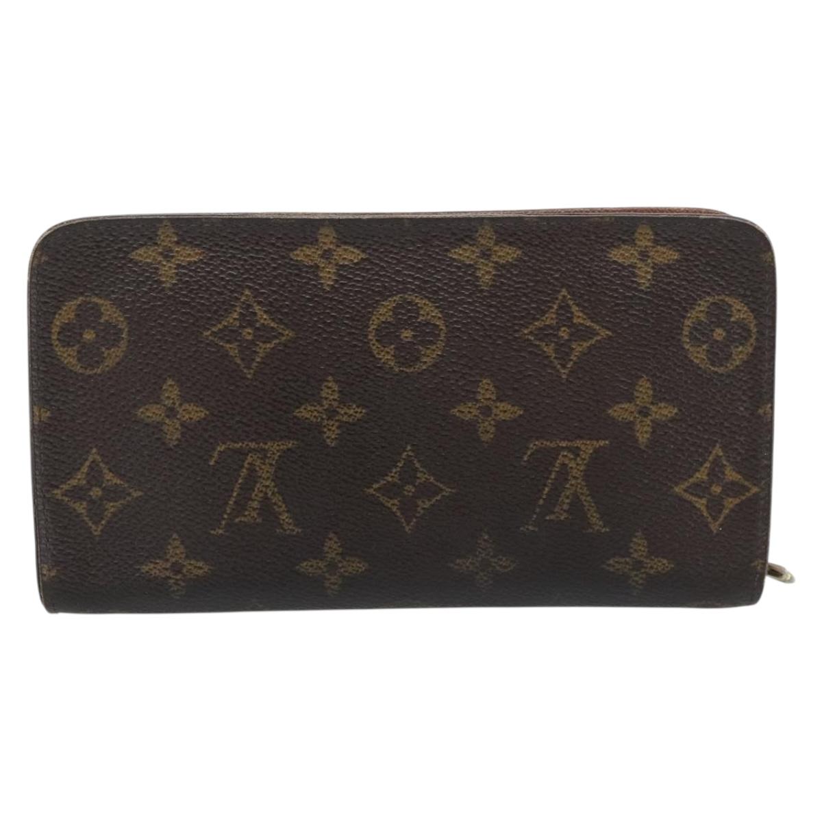 LOUIS VUITTON Monogram Porte Monnaie Zip Long Wallet M61727 LV Auth bs36107