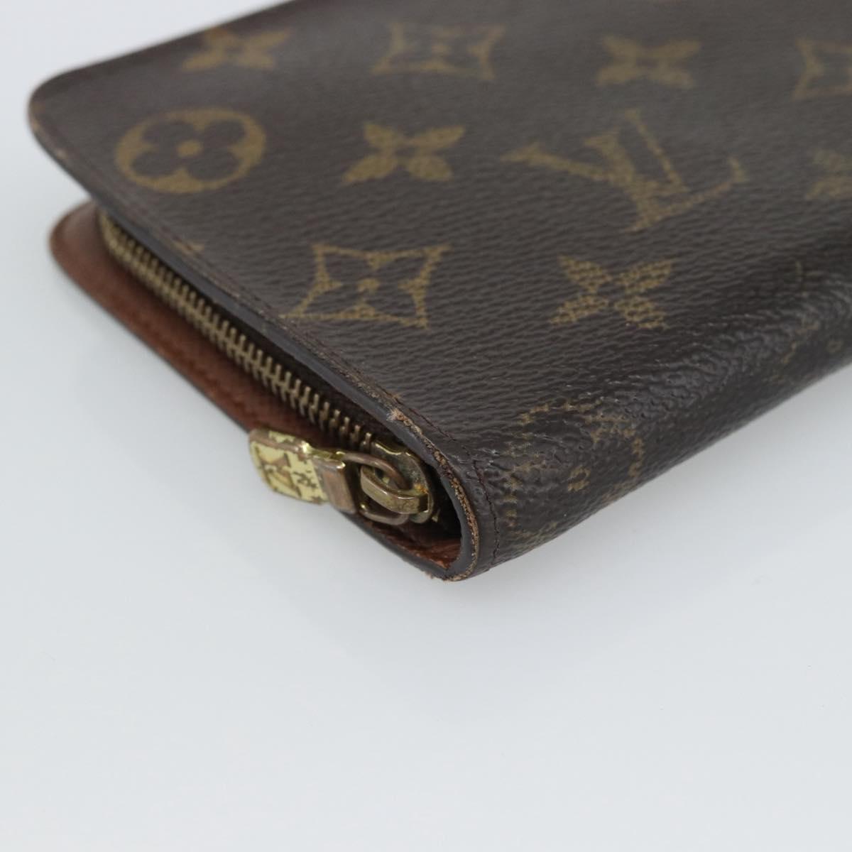 LOUIS VUITTON Monogram Porte Monnaie Zip Long Wallet M61727 LV Auth bs36107