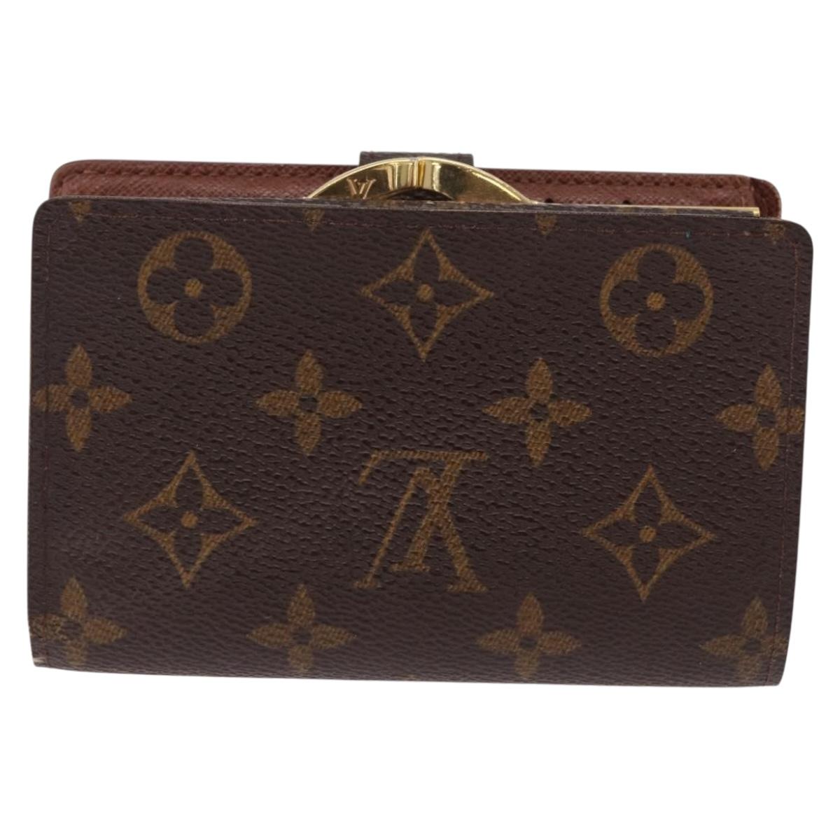 LOUIS VUITTON Monogram Porte Monnaie Billets Viennois Wallet M61663 Auth bs36108