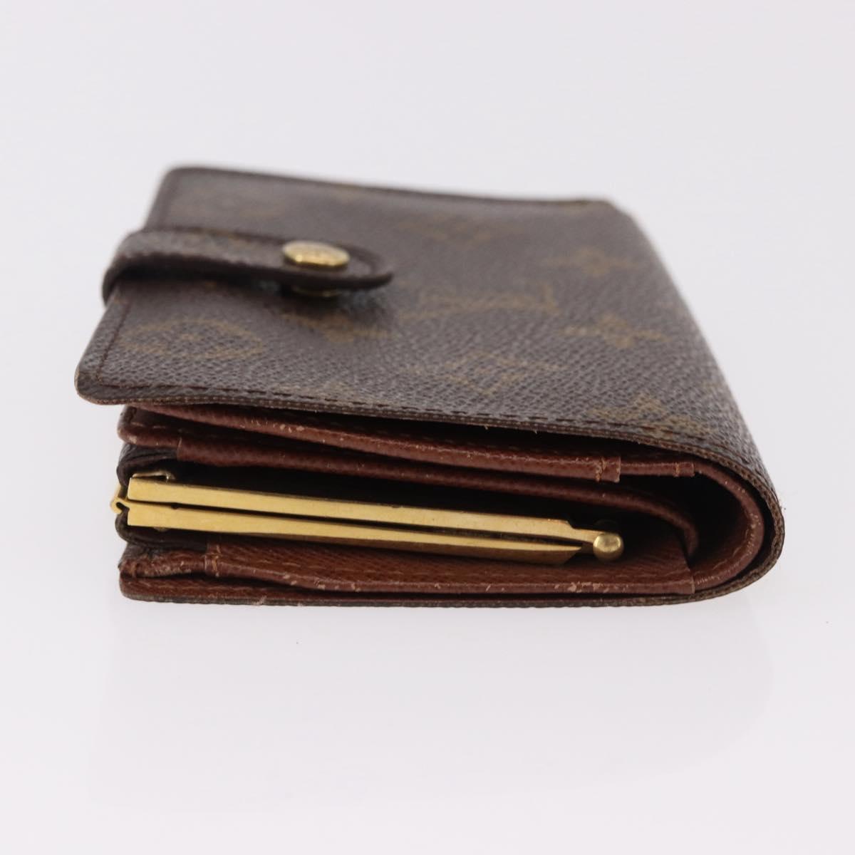 LOUIS VUITTON Monogram Porte Monnaie Billets Viennois Wallet M61663 Auth bs36108